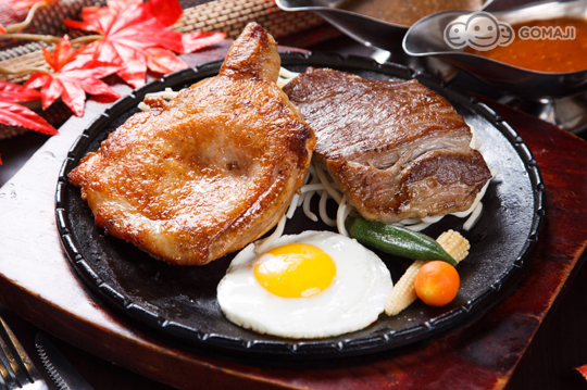 〈含王子牛排 中卷排(双拼) / 王子牛排 特制鸡腿排(双拼) / 王子牛排